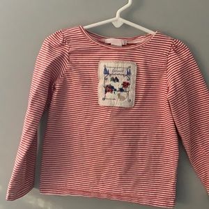 Janie & Jack red/white stripe top